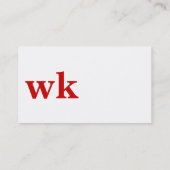 klare, fette, dominante Visitenkarten Visitenkarte (Rückseite)