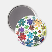 KLARE FRIEDENSUNTERZEICHNUNG MIT BLUME MAGNET (Vorderseite/Rückseite)