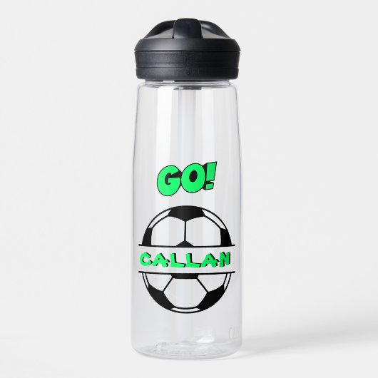 Klare Fußball-Wasserflasche (22 oz.) Trinkflasche (Vorne)