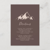 Klare Gebirgslandhochzeiten Begleitkarte (Vorderseite)