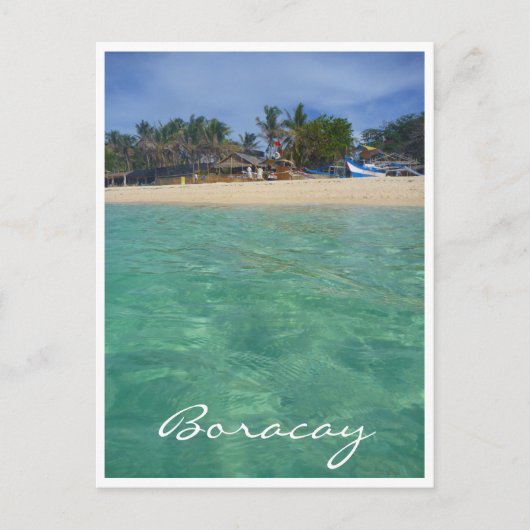 klare Gewässer von Boracay Postkarte (Vorderseite)