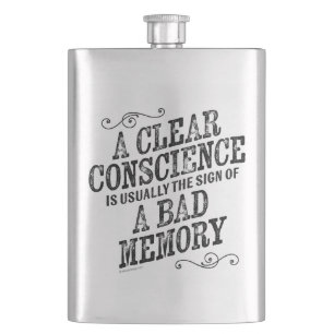 Klare Gewissenserscheinungsflasche Flachmann