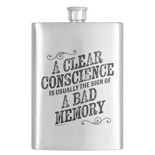 Klare Gewissenserscheinungsflasche Flachmann (Vorderseite)