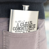 Klare Gewissenserscheinungsflasche Flachmann (Beispiel)