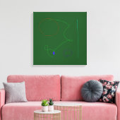 Klare Grün Leinwanddruck (Insitu (Wohnzimmer))