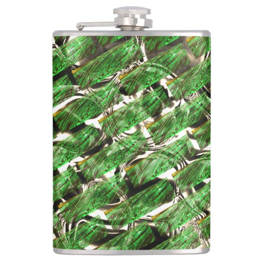 Klare grüne Wandwirkung und weißliche Blasen? Flachmann (Vorderseite)