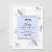 Klare Hochzeit der Flora Einladung (Vorderseite)