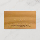 klare Holzstruktur für alle beruflichen Visitenkarte (Rückseite)