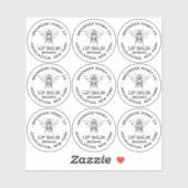 Klare Kennzeichnung für Bienenwachs-Lippenbalsam Aufkleber (Blatt)