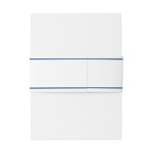 Klare, knackige Marine und Weiß Minimalistisch Einladungsbanderole (Rückseitenbeispiel)