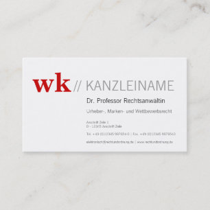 klare, kühne, dominante Visitenkarten Visitenkarte