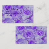 Klare Lavendel-Rosen Visitenkarte (Vorne/Hinten)