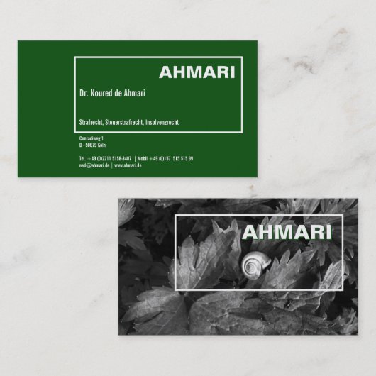 Klare Linie Visitenkarte (Vorne/Hinten)