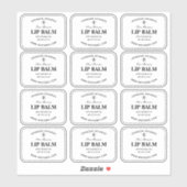 Klare Lippenbewachs-Balmmarken Aufkleber (Blatt)