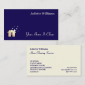 Klare minimalistische einfache Zuhause-Reinigung Visitenkarte (Vorne/Hinten)