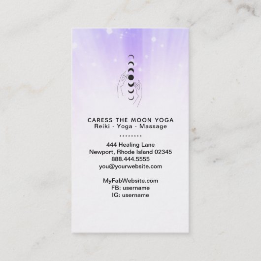 *~* Klare Mondphasen + Hände Celestie Visitenkarte (Rückseite)