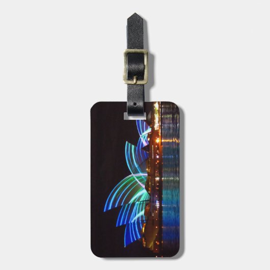 klare Opernhäuser Gepäckanhänger (Vorderseite vertikal)