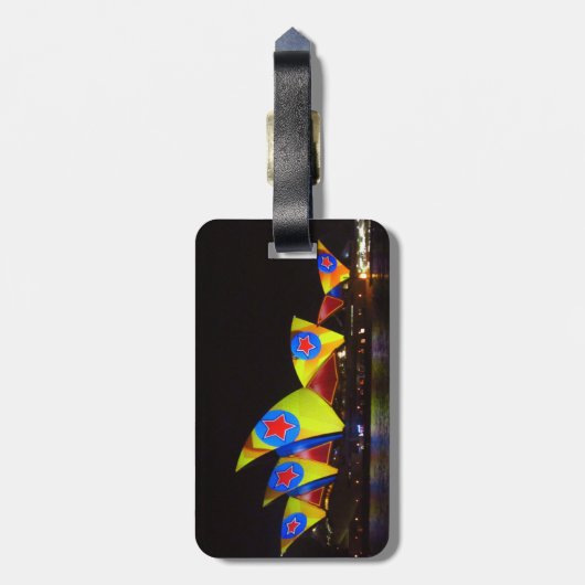 klare Opernhäuser Gepäckanhänger (Rückseite vertikal)