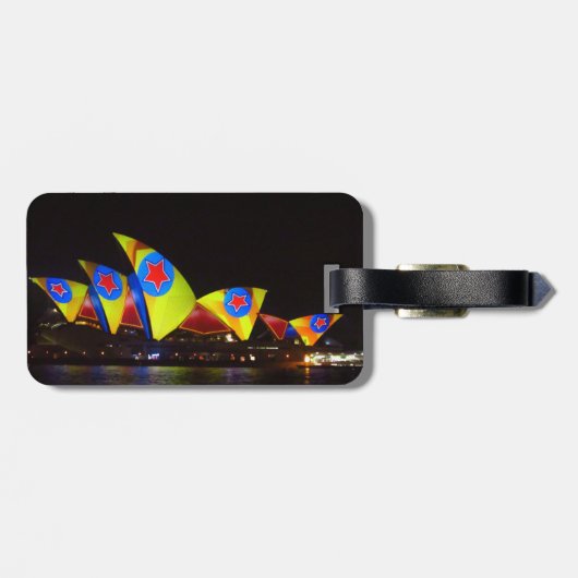 klare Opernhäuser Gepäckanhänger (Rückseite horizontal)