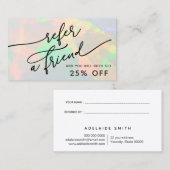 klare Optik an einen Freund Visitenkarte (Vorne/Hinten)