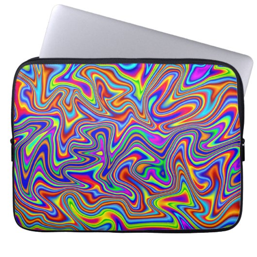Klare psychedelische Neopren-Laptop-Hülse 10" - Laptopschutzhülle (Vorderseite)