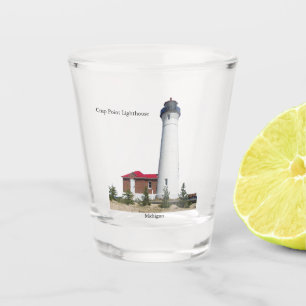 Klare Punkt-Leuchtturm-Schnapsglas Schnapsglas