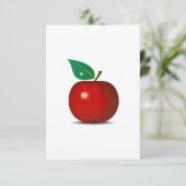 Klare rote Apple-Einladungen Einladung (Stehend Vorderseite)