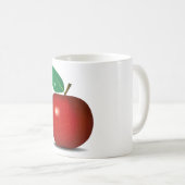 Klare rote Apple-Tasse Kaffeetasse (VorderseiteRechts)