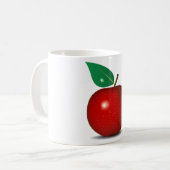 Klare rote Apple-Tasse Kaffeetasse (Vorderseite Links)