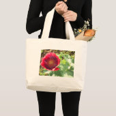 Klare rote Mohnblume Jumbo Stoffbeutel (Vorderseite (Produkt))
