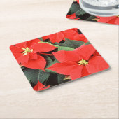 Klare rote Weihnachtspoinsettias Rechteckiger Pappuntersetzer (angewinkelt)
