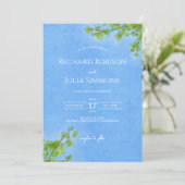 KLARE Save the Date Einladung / Aquarellbaum (Stehend Vorderseite)