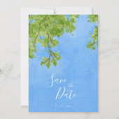 KLARE Save the Date Einladung / Aquarellbaum (Rückseite)