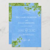 KLARE Save the Date Einladung / Aquarellbaum (Vorne/Hinten)