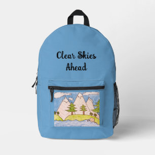 Klare Sicht Voraus Bedruckter Rucksack