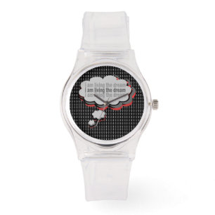 Klare Silikonuhr - Ich lebe den Traum Armbanduhr