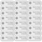 Klare Snowflake-Rücksendeadresse individuell trans Aufkleber (Vorderseite)