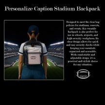 Klare Stadion-Rucksack-Spieltag-Football-Rucksack