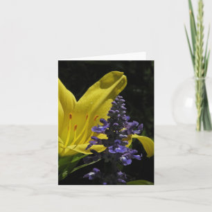 Klare Taglilie u. Salvia Blumenanmerkungs-Karte Karte