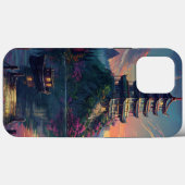 Klare Telefonzelle mit Serene Pagoda & Nature Desi Case-Mate iPhone Hülle (Rückseite (Horizontal))