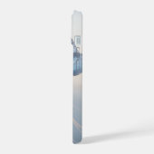 Klare Telefonzelle - Niedliche Katze mit Schmetter iPhone 15 Hülle (Linke Seite)