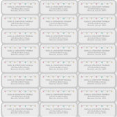 Klare, transparente Weihnachts-Rücksendeadressen-A Aufkleber (Vorderseite)