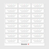 Klare, transparente Weihnachts-Rücksendeadressen-A Aufkleber (Blatt)