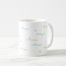 klare Typografie Liebe Tasse mit Namen