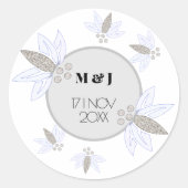 Klare Unternehmensflora Runder Aufkleber (Vorderseite)