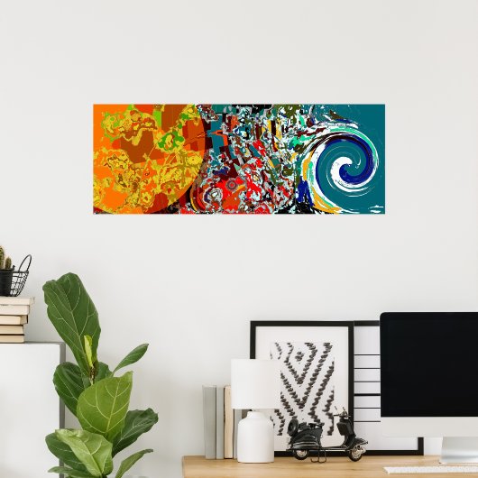 Klare Verwirrtheit - Abstraktes Poster (Heimbüro)