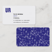 Klare Visitenkarte mit blau (Vorne/Hinten)