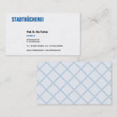 Klare Visitenkarte mit blau (Vorne/Hinten)