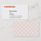 Klare Visitenkarte mit orange (Vorne/Hinten)