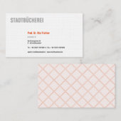 Klare Visitenkarte mit orange (Vorne/Hinten)